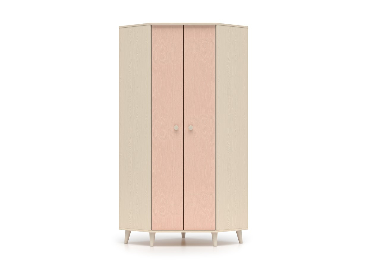 ArtMLM Rohová šatníková skriňa LEVEL 01 | ružová