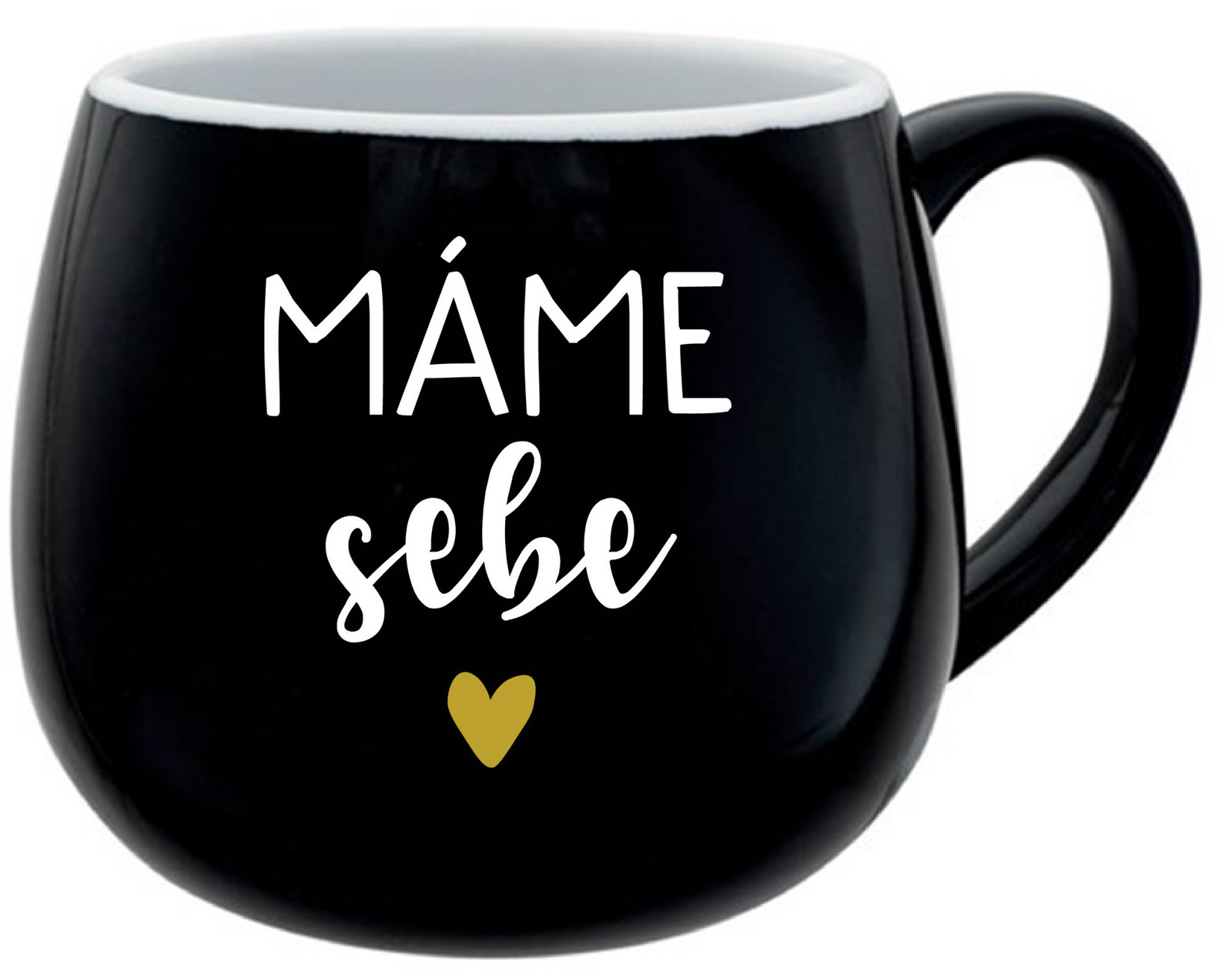 MÁME NA SEBE - čierny keramický hrnček 300 ml