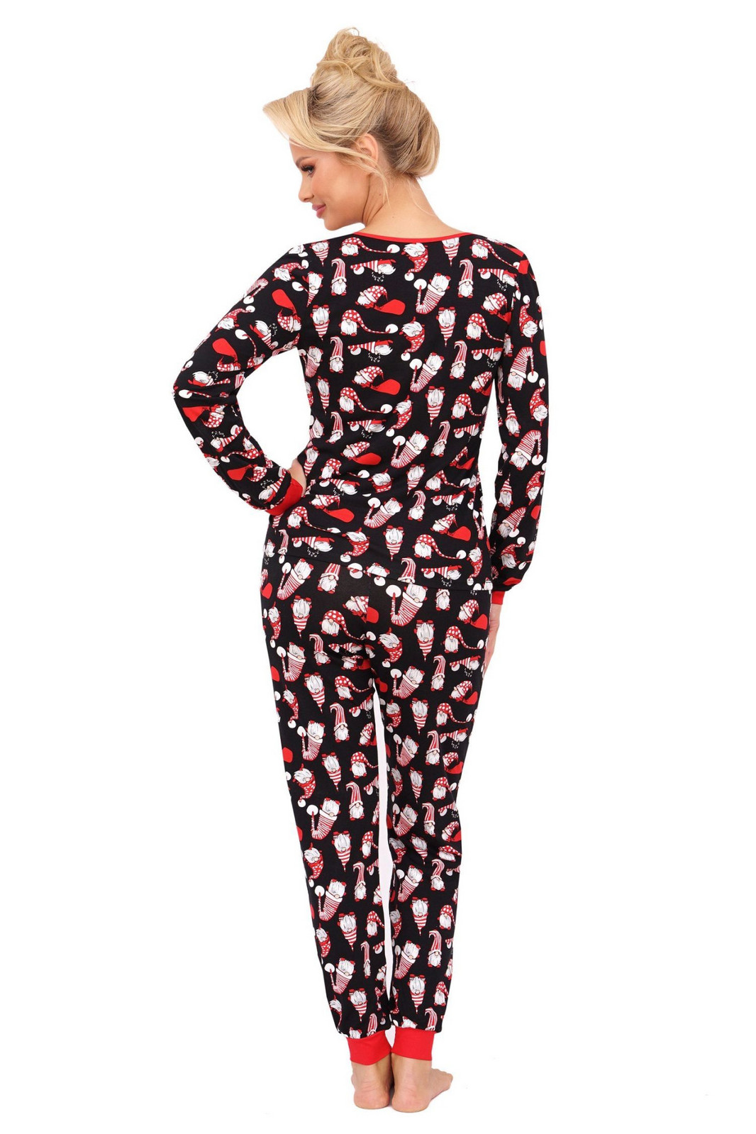 Dámske pyžamo Santi long black - Donna černá M