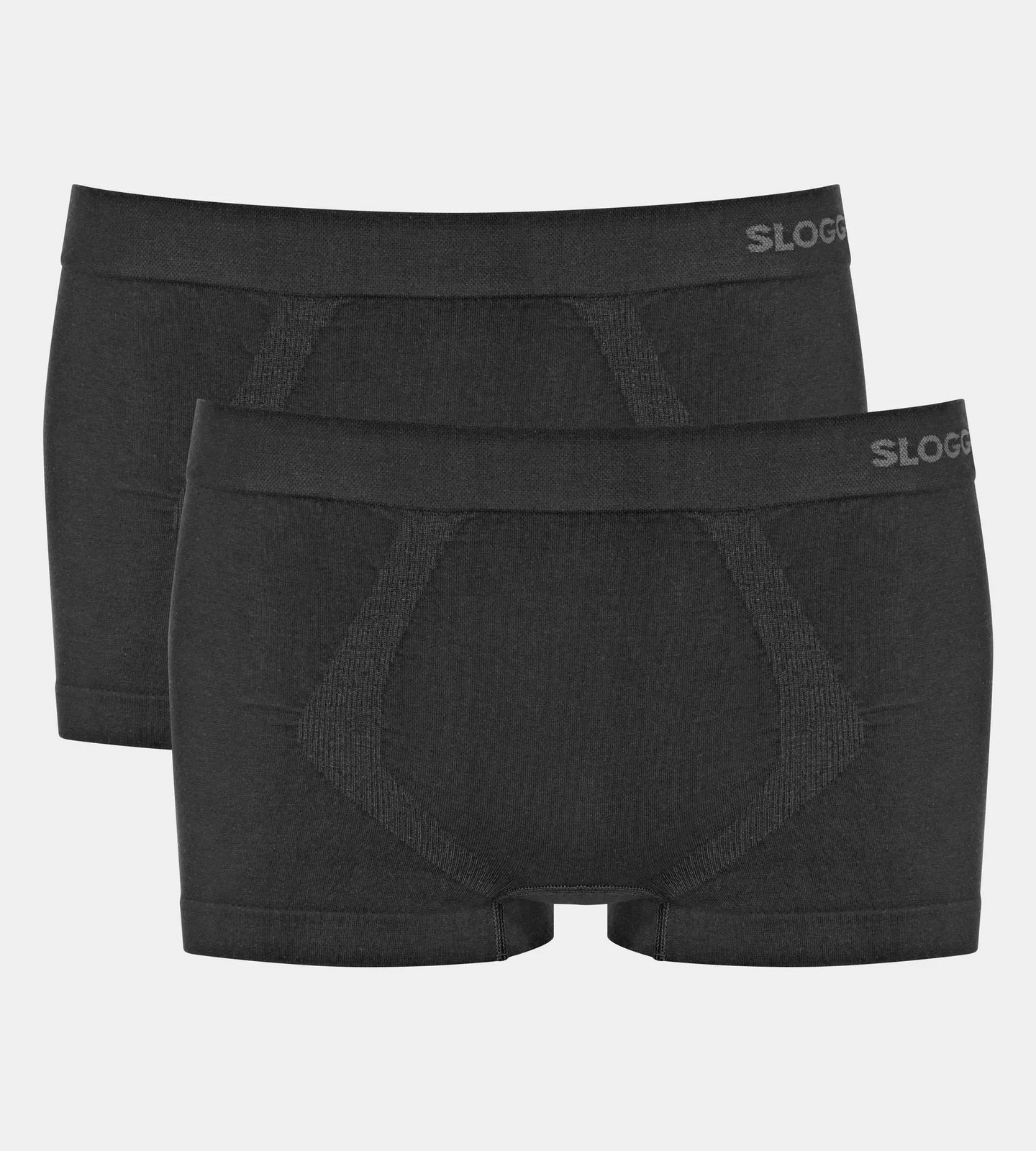 Pánske boxerky GO Smooth Hipster 2P - BLACK - black 0004 - SLOGGI BLACK M