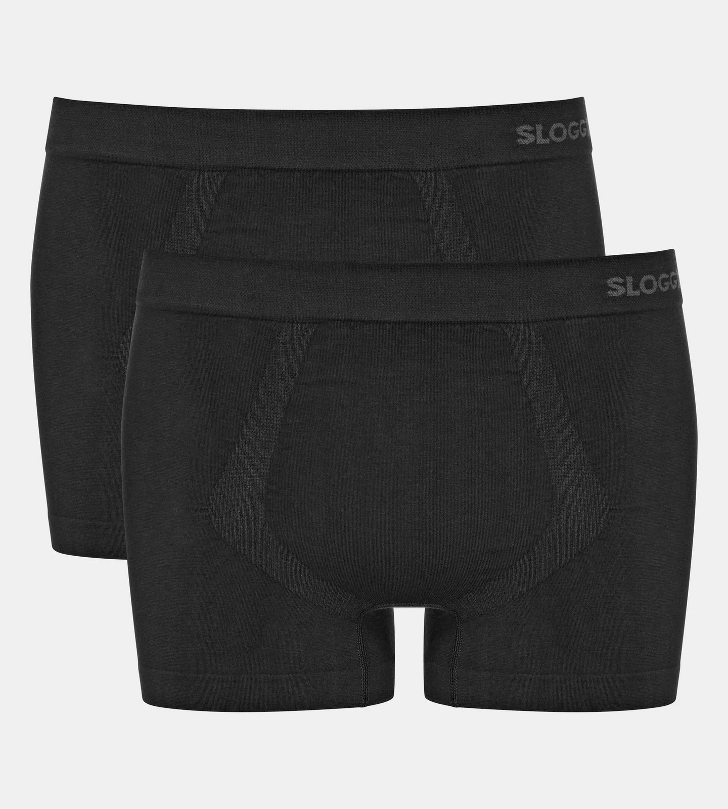 Pánske boxerky GO Smooth Short 2P - BLACK - čierna 0004 - SLOGGI BLACK L