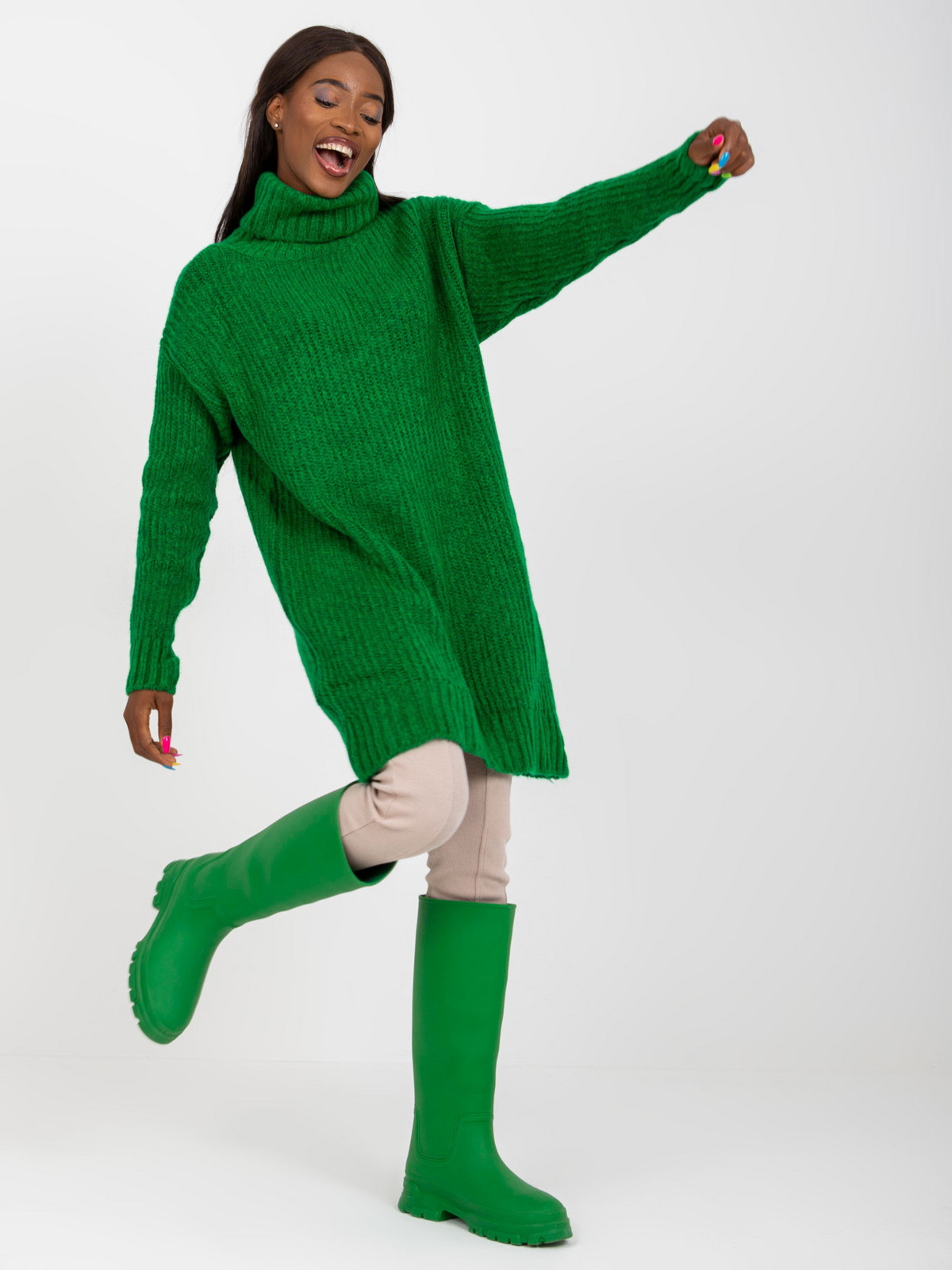 Dámsky sveter ASM SW 5041 96P zelený - FPrice UNI