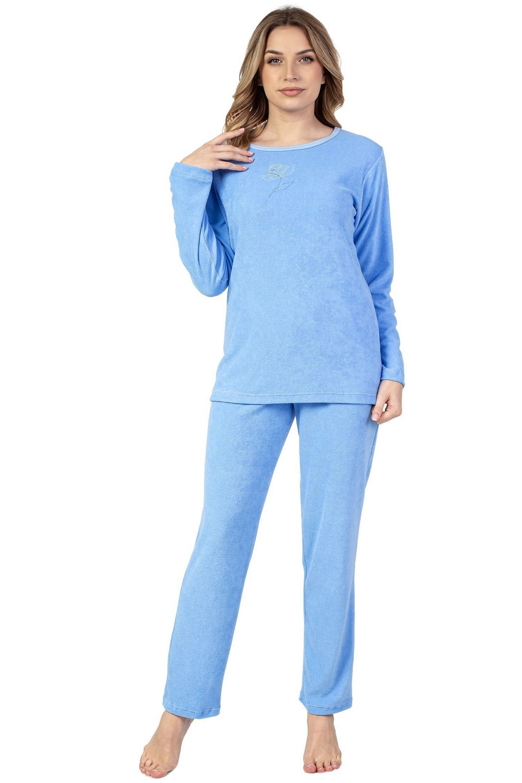 Dámske pyžamo 677 blue plus - REGINA světle modrá XXL