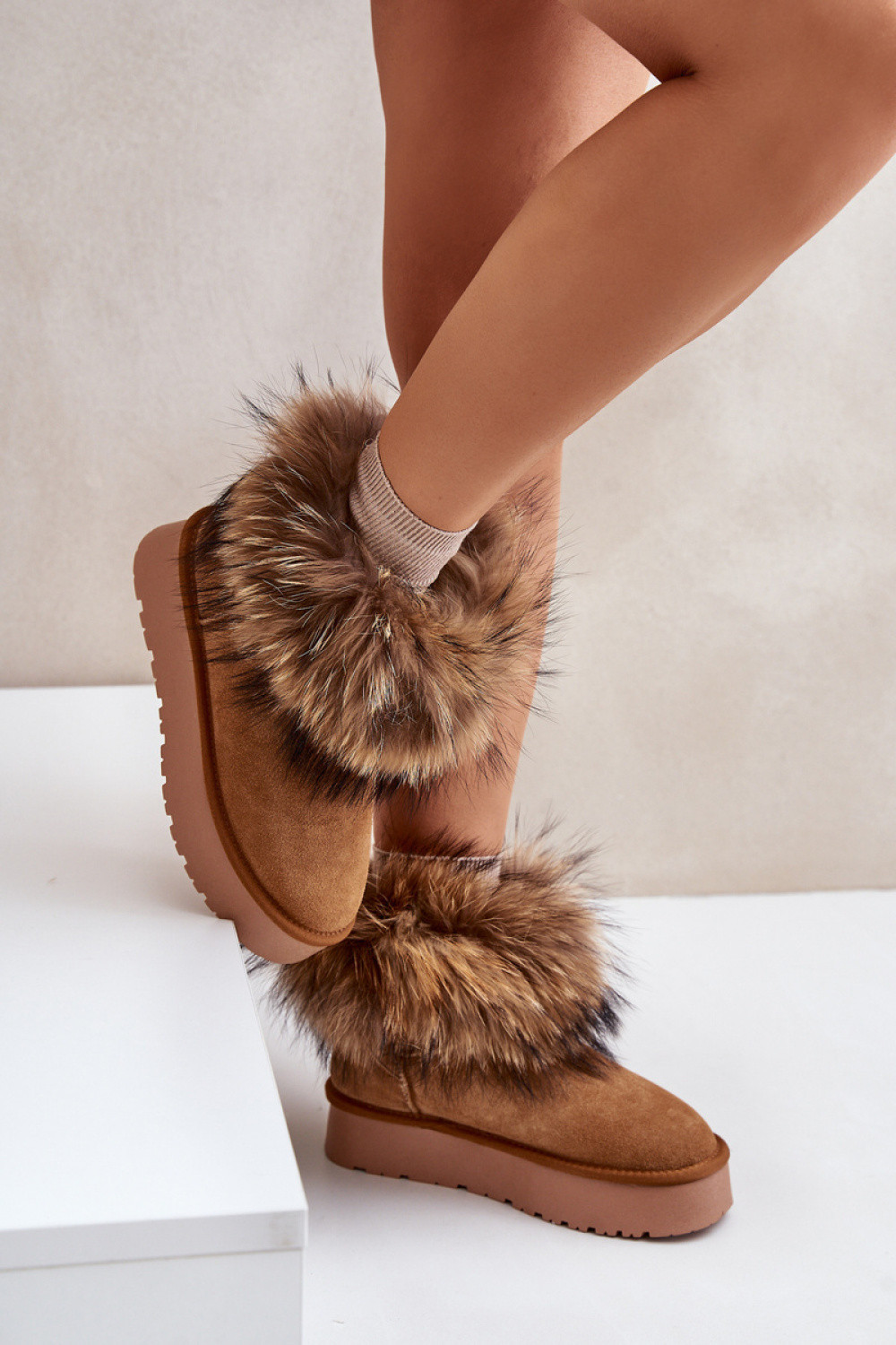 Snehule W5893 hnedé - Step in style 39