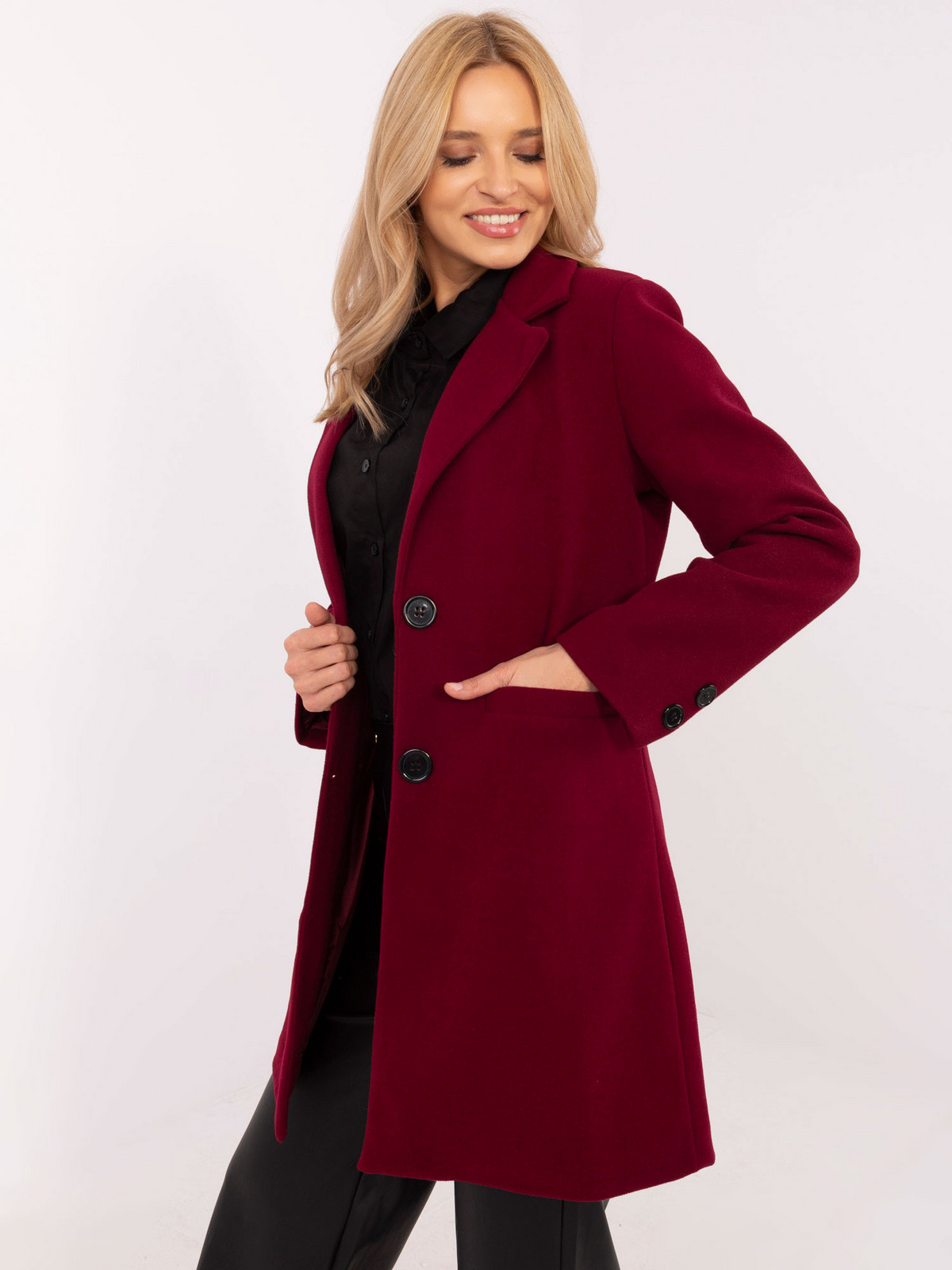 Kabát TW CZ BI 25533.18 burgundy - FPrice M