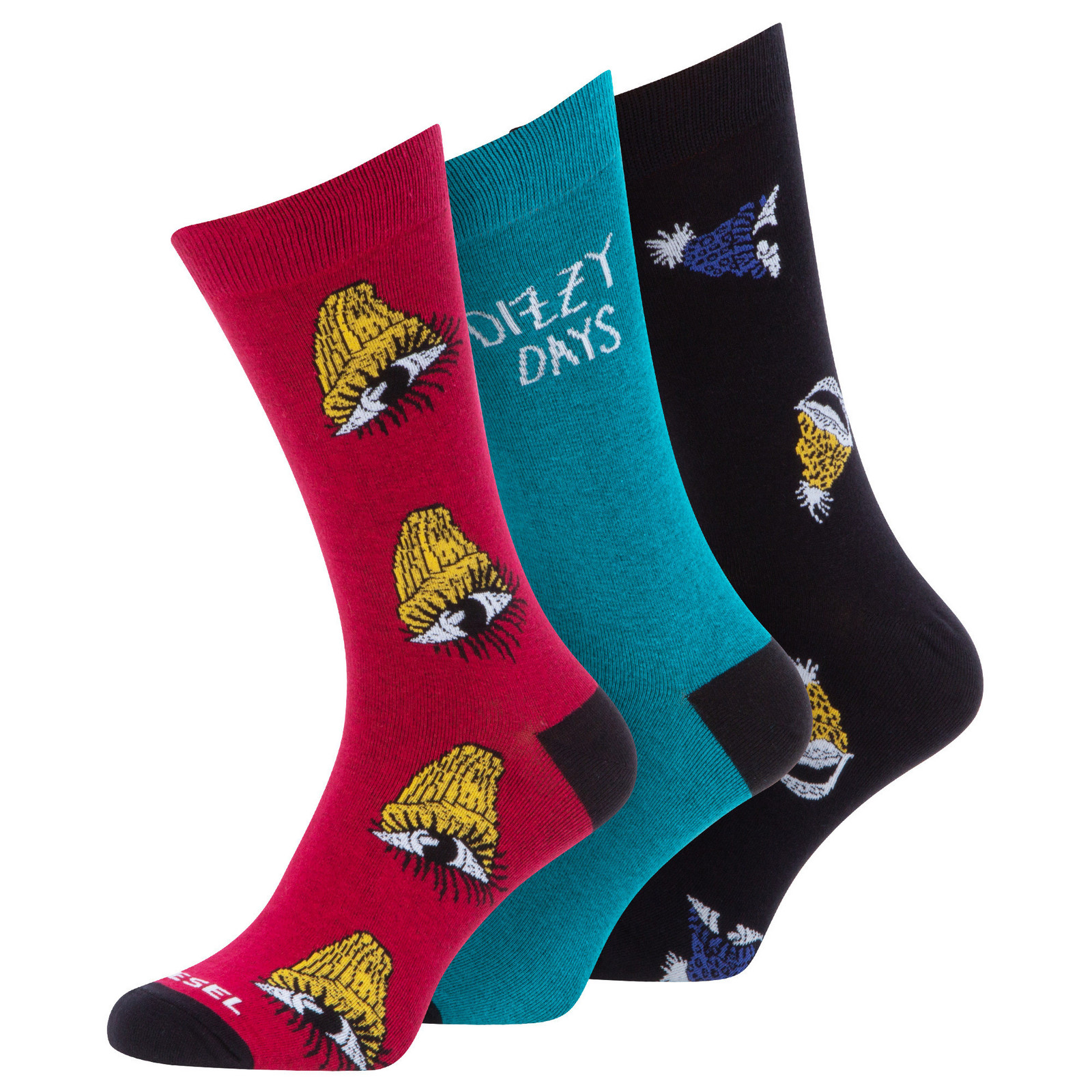 Pánske vysoké ponožky 3Pack 00SK3A-0TAXB-E5095 - Diesel S