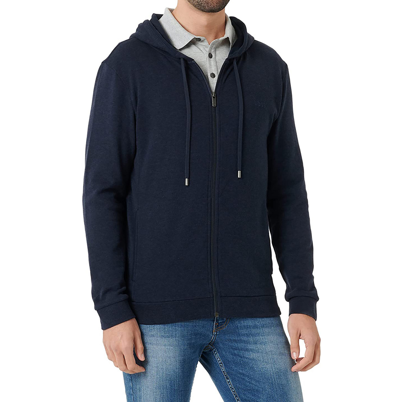 Pánska kašmírová mikina na zips 50480684-406 - HUGO BOSS M