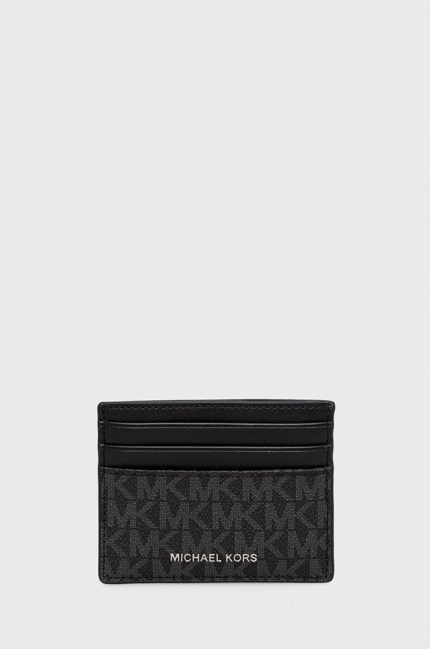 Puzdro na karty Michael Kors pánsky, čierna farba