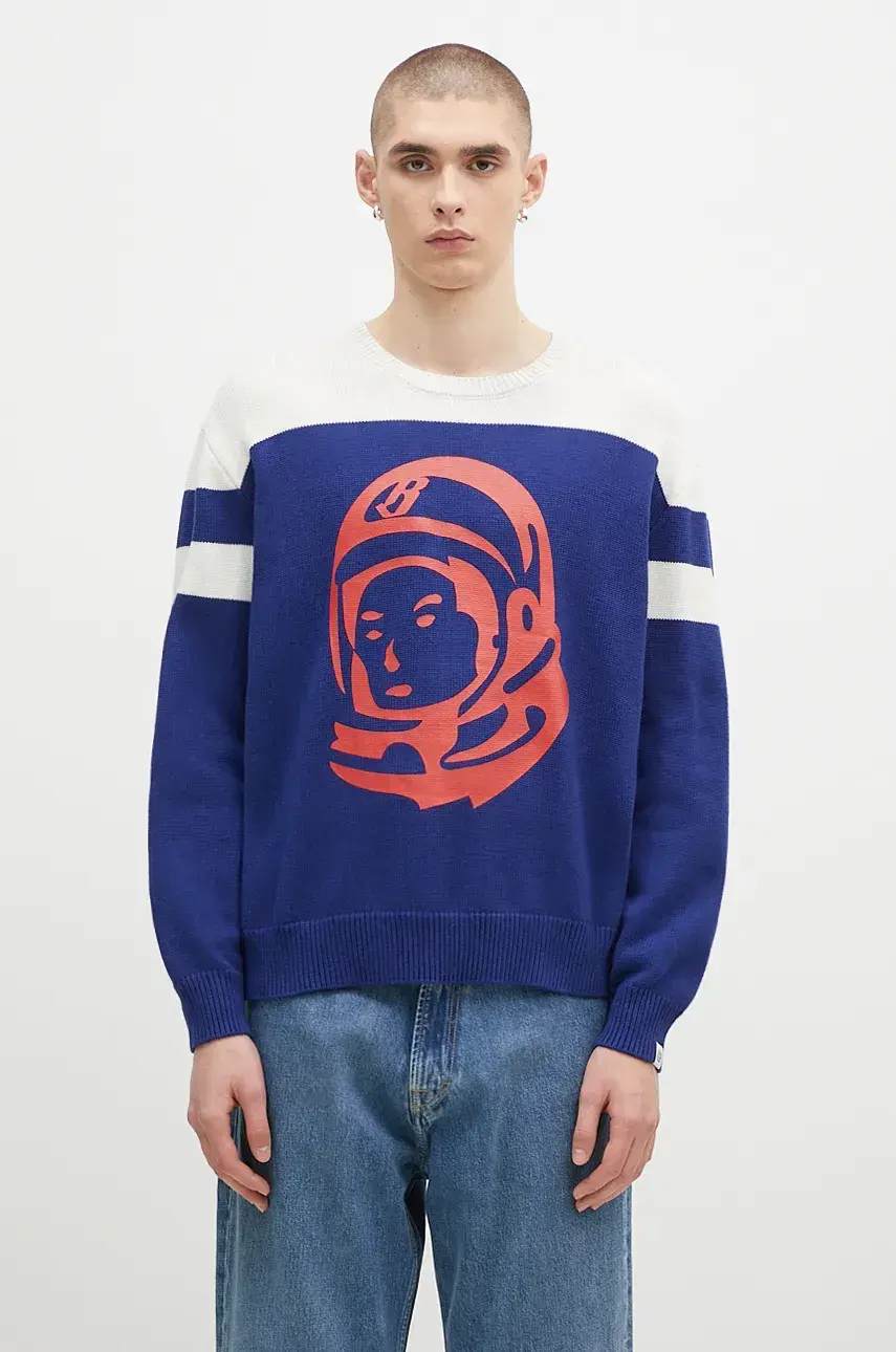 Sveter s prímesou kašmíru Billionaire Boys Club Astro Knitted Crewneck tmavomodrá farba, B24325