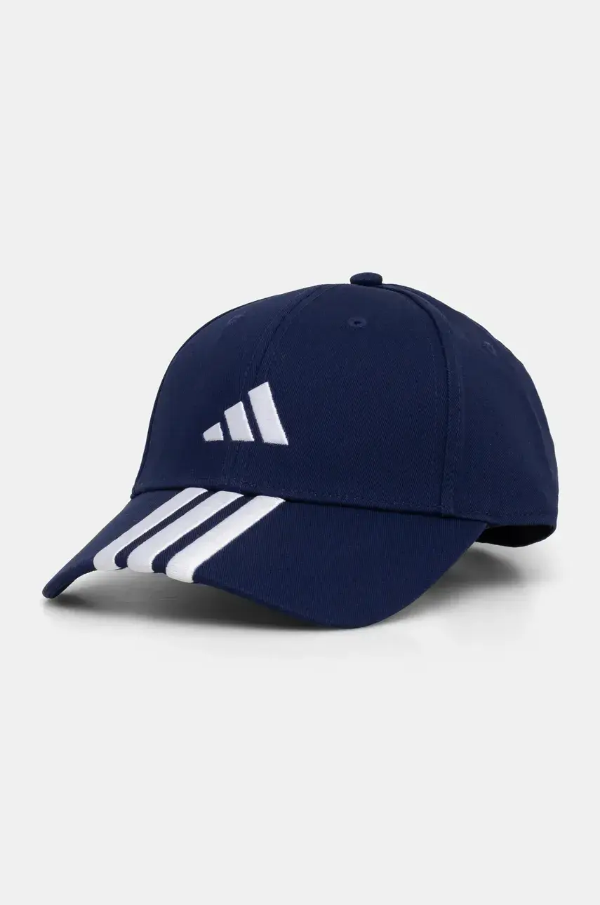 Bavlnená šiltovka adidas BBALL 3S CAP NL tmavomodrá farba, s nášivkou, JP0384