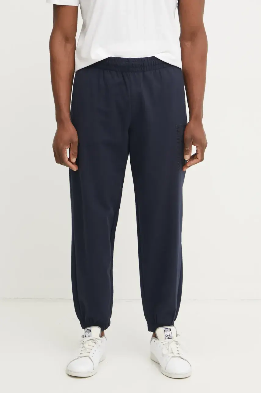 Tepláky EA7 Emporio Armani pánske, tmavomodrá farba, s potlačou, AF13512.7M000233
