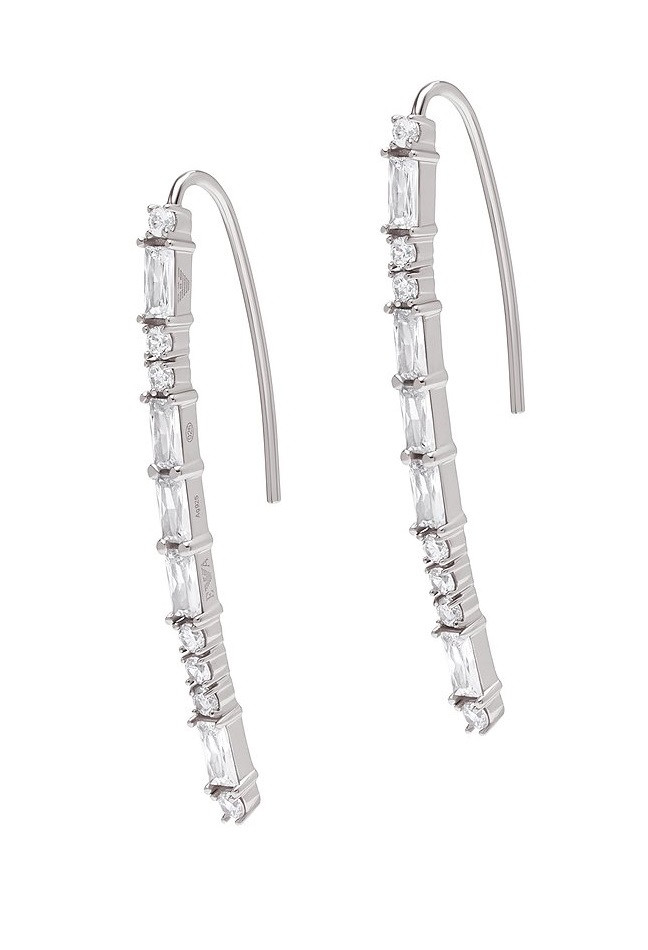 Emporio Armani Jedinečné strieborné visiace náušnice EG3606040