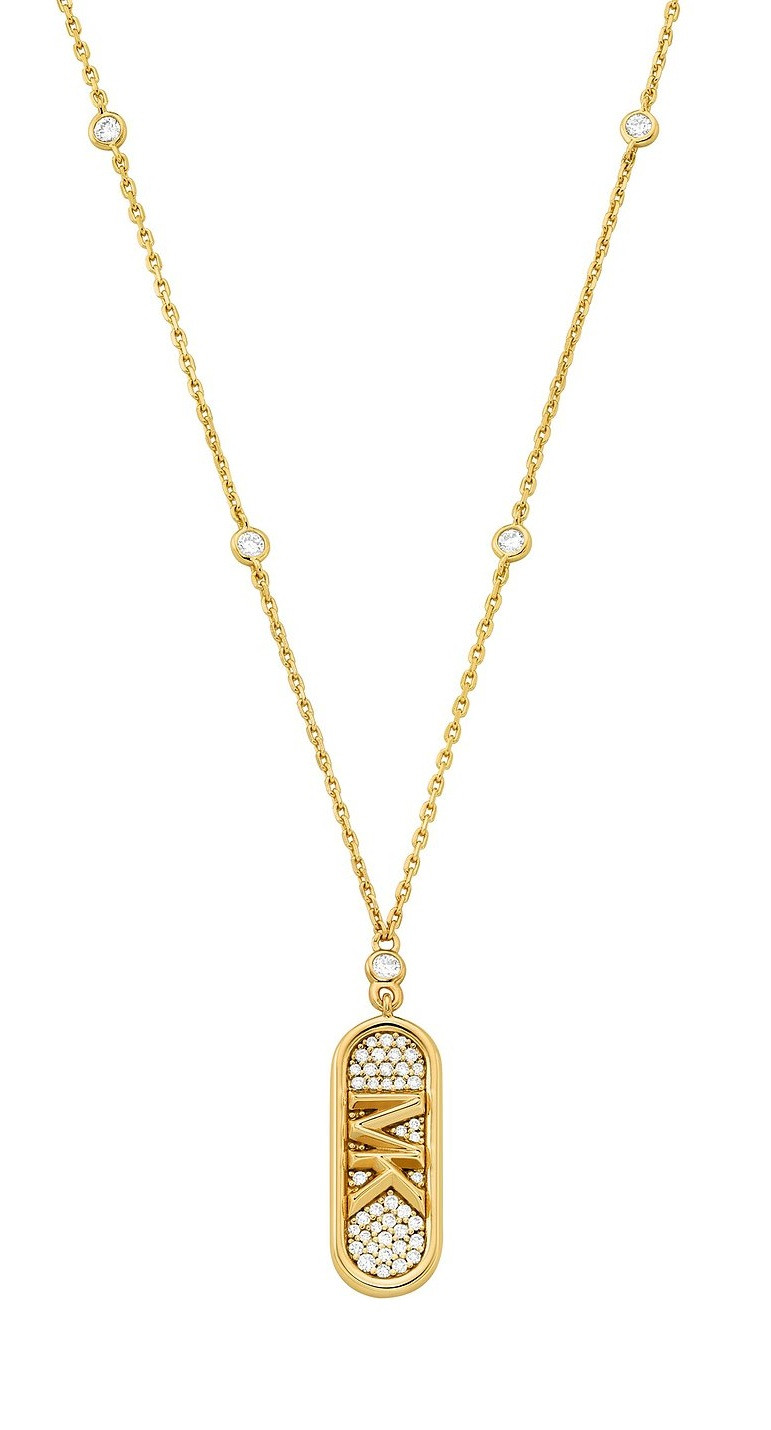 Michael Kors Fashion pozlátený náhrdelník so zirkónmi Kors MK MKC1729CZ710