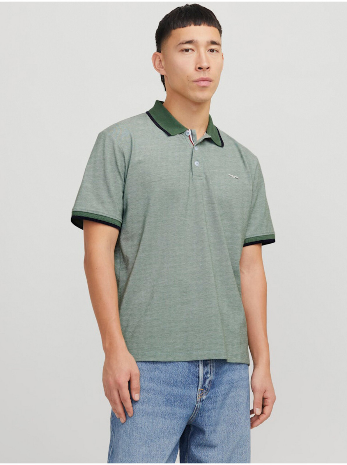 Zelené pánske polo tričko Jack & Jones