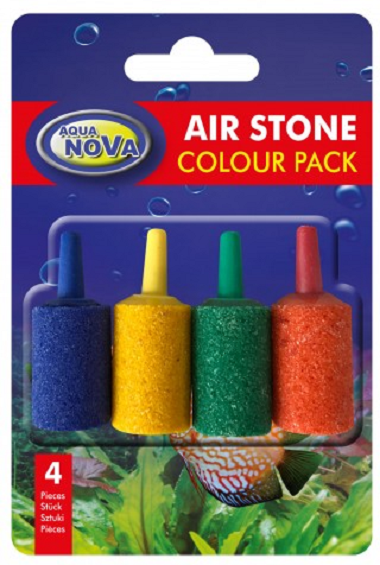 AQUA NOVA AS-1 colour farebné vzduchovacie kamene do akvária 15x25mm - 4ks
