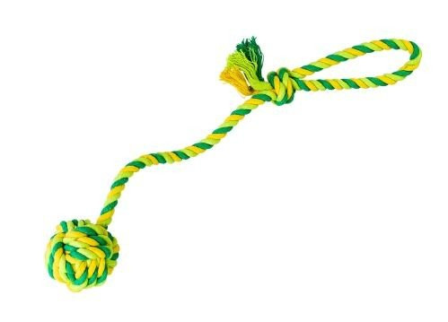 HIP HOP DOG HHD vrhacie lanko s bavlnenou loptickou 41cm/ 85g limetková, zelená