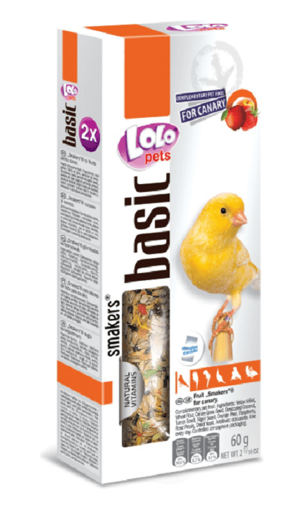 LOLOPETS ovocná tyčinka pre kanáriky 2ks/60g