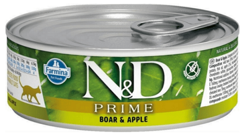 Farmina N&D cat PRIME boar & apple konzerva pre mačky 70g