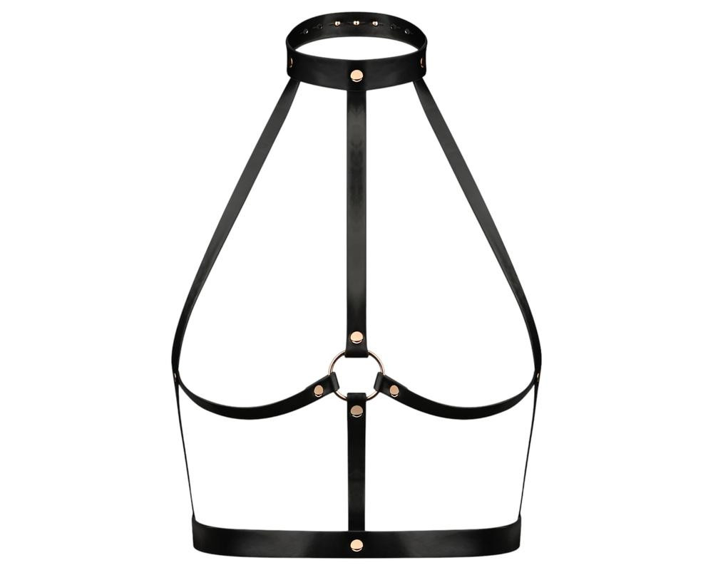 Rosy Gold - postroj na telo (čierno-ružové zlato)