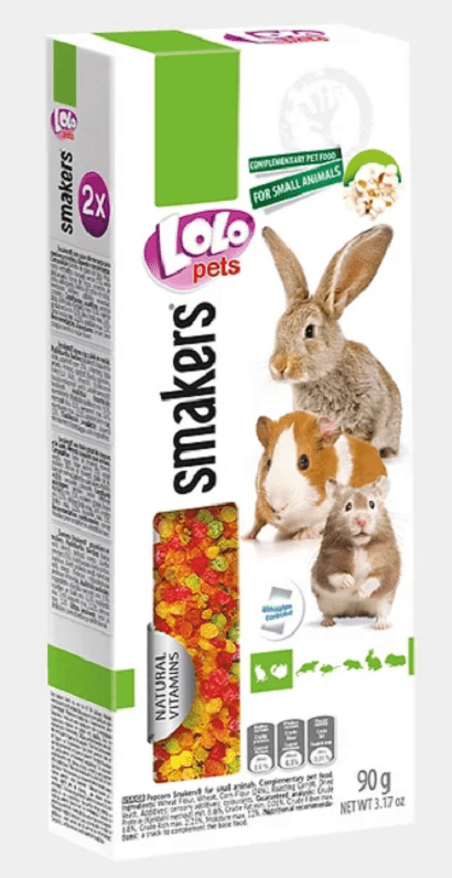 LOLOPETS tyčinka pre hlodavce popcorn 2ks