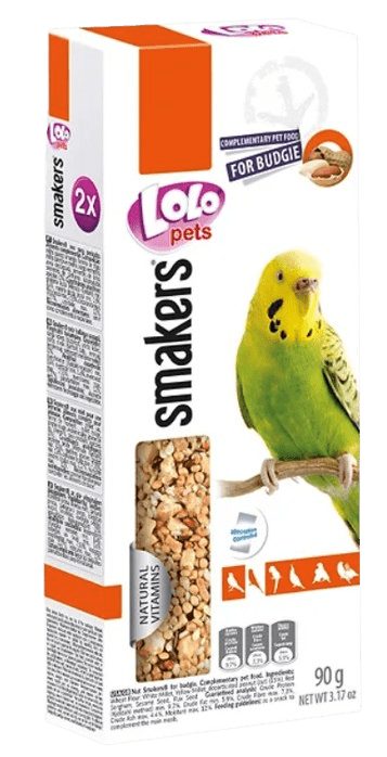 LOLOPETS orechová tyčinka pre andulky 2ks/90g