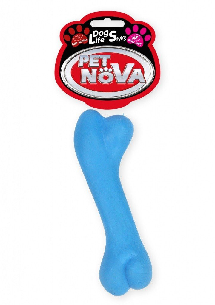 Pet Nova TPR BONE BLUE hračka pre psy 12cm
