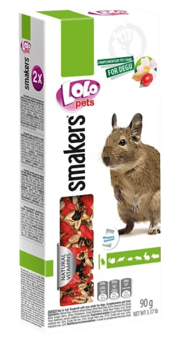 LOLOPETS tyčinka pre degu orechy + ovocie 2ks
