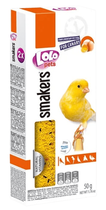 LOLOPETS vaječná tyčinka pre kanáriky 2ks/50g