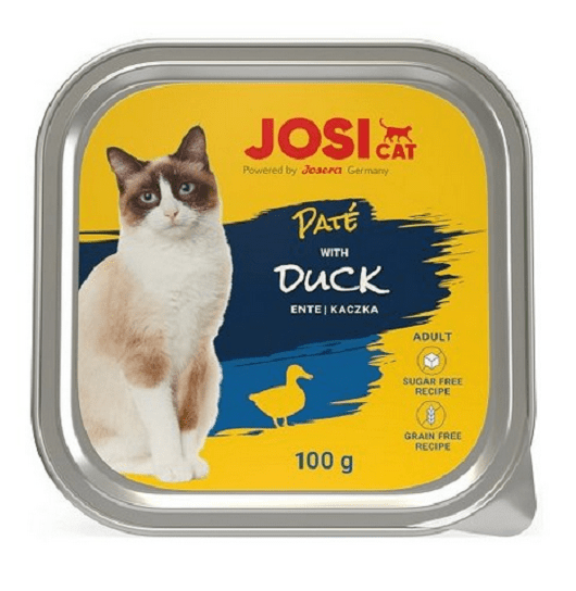JosiCat Paté with Duck kačacie paté vo vaničke pre mačky 100g