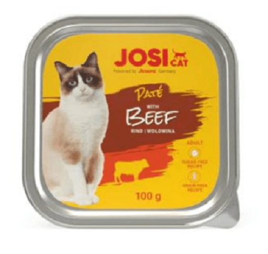 JosiCat Paté with Beef vanička s hovädzím mäsom pre mačky 100g