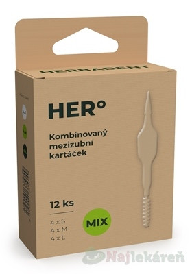 HERBADENT HERO medzizubné kefky mix 12ks