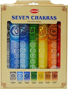 HEM Vonné tyčinky 7 Chakras Darčeková sada, 7× 20 ks