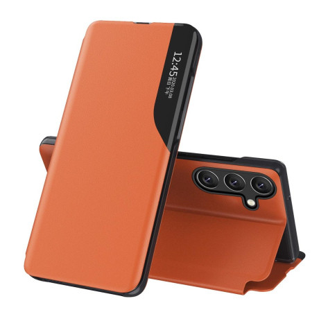 MG Eco Leather View knižkové puzdro na Samsung Galaxy A26, oranžové