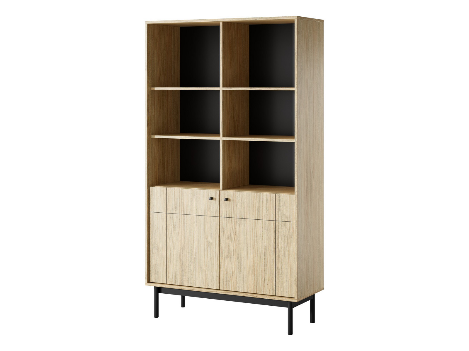 Knihovna Japandi 104 cm dub linea