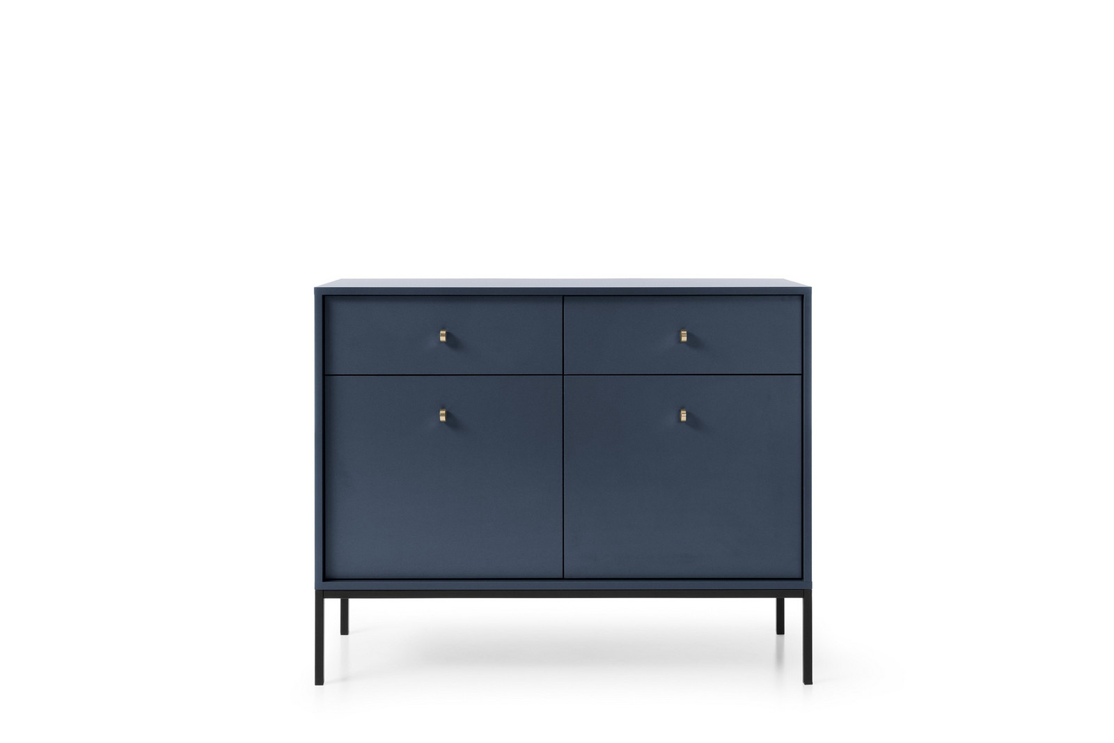 Komoda Mono II 104 cm se zásuvkami modrá/černá