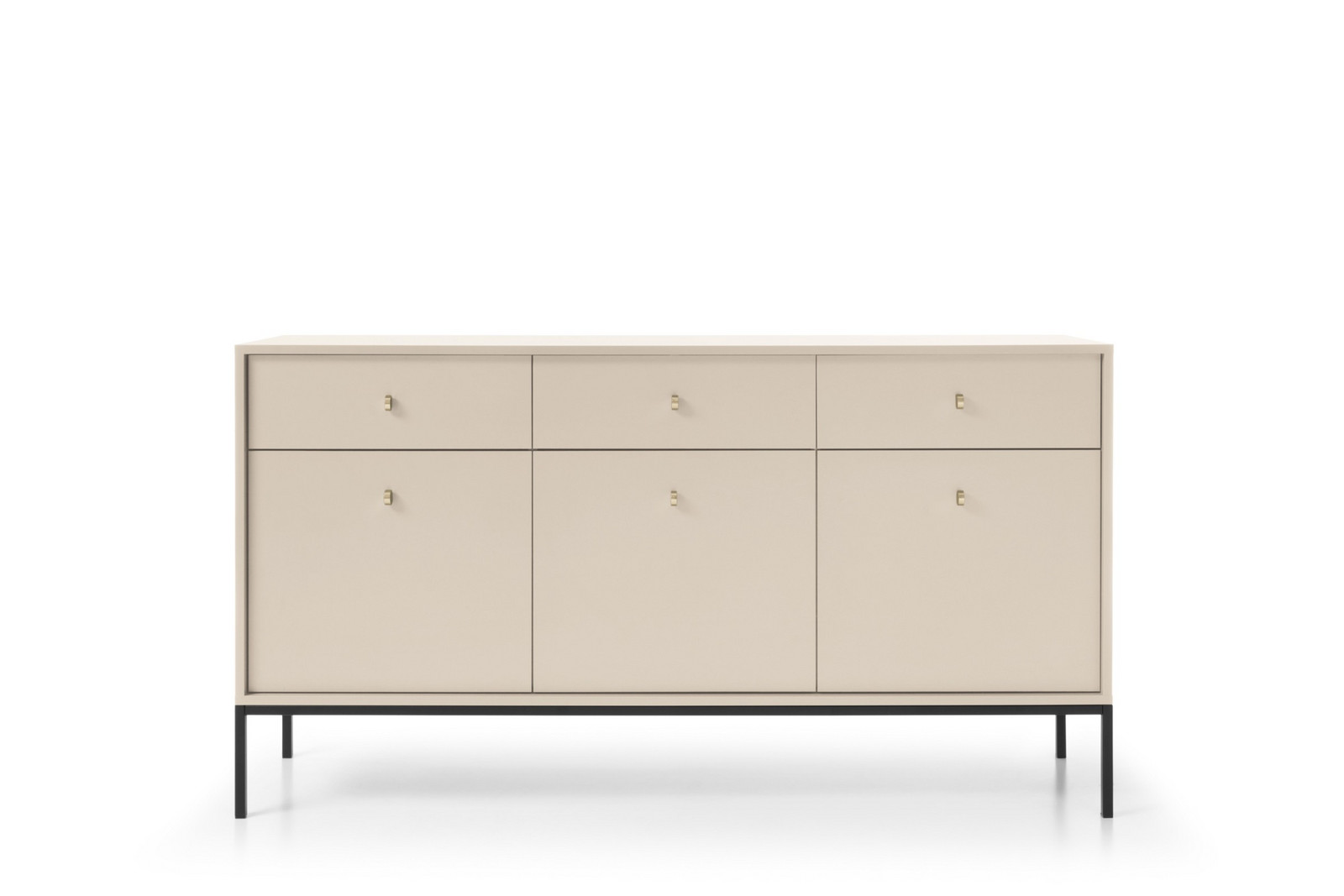 Komoda Mono II 154 cm béžová/černá
