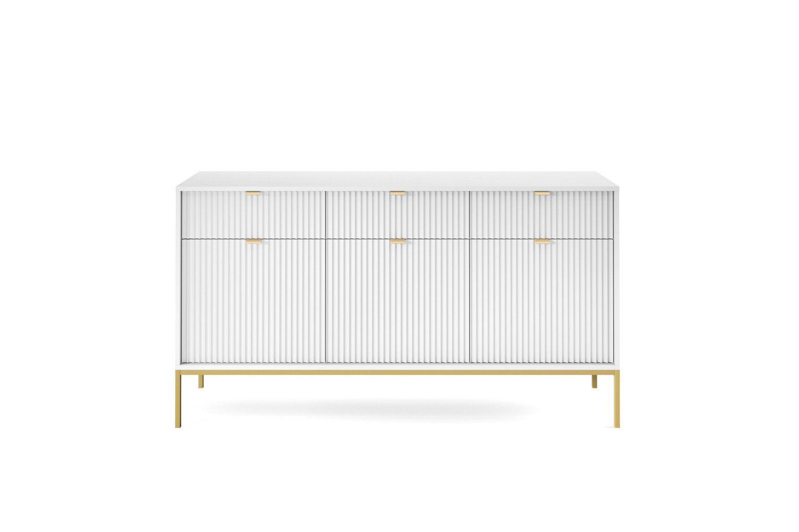 Komoda Nova 154 cm bílá/zlatá