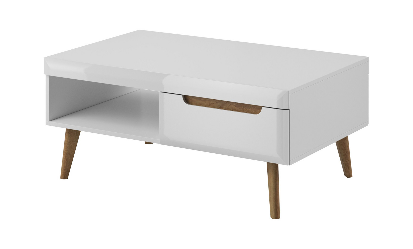 Konferenční stolek Nordi 107 cm bílý/dub Riviéra