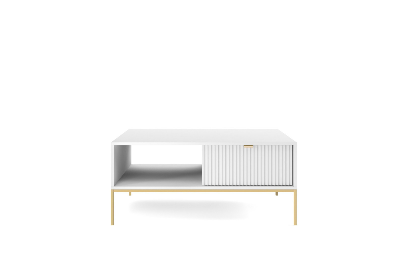 Konferenční stolek Nova 104 cm bílý/zlatý