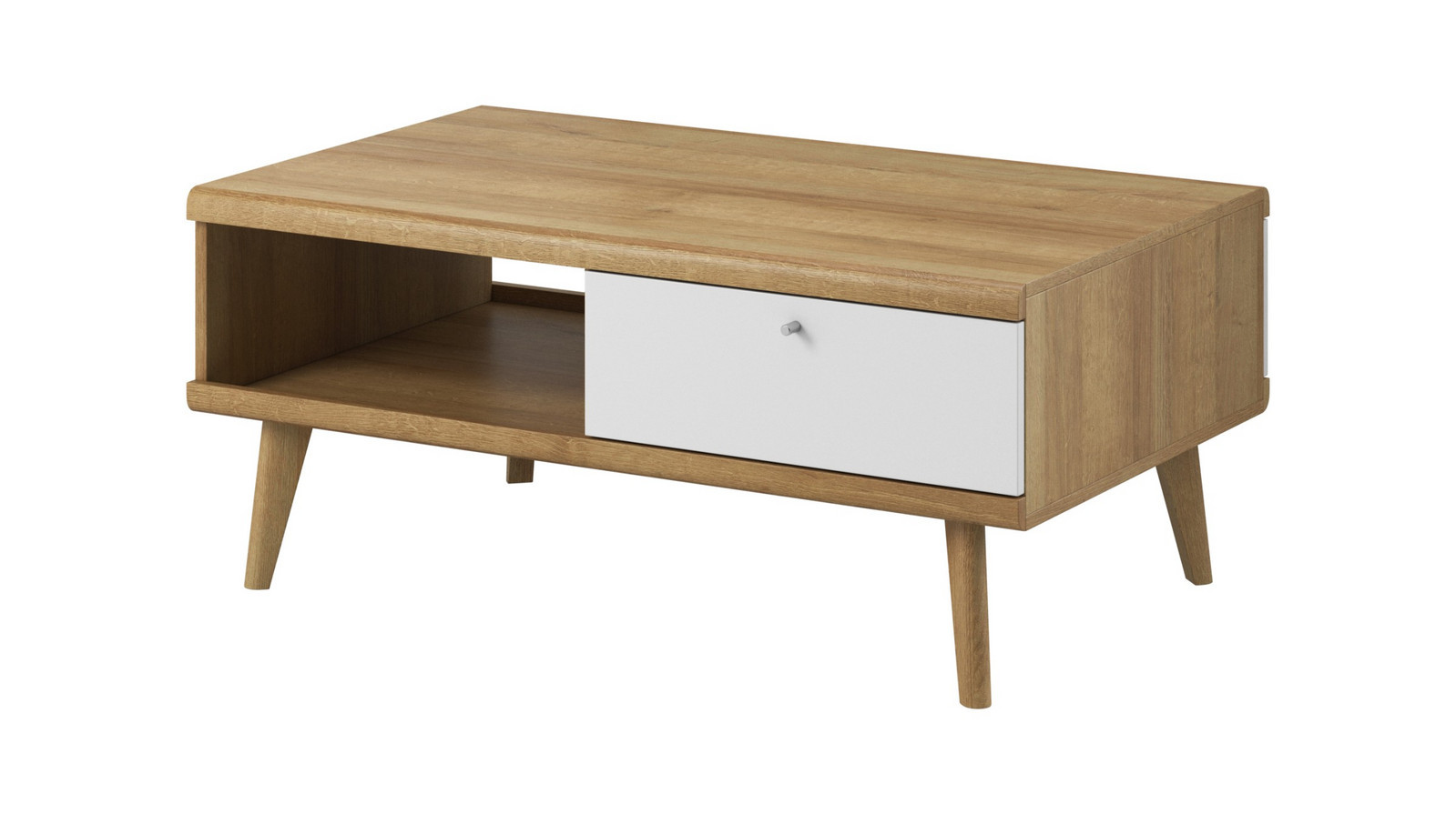 Konferenční stolek Primo 107 cm  dub Riviéra/bílý