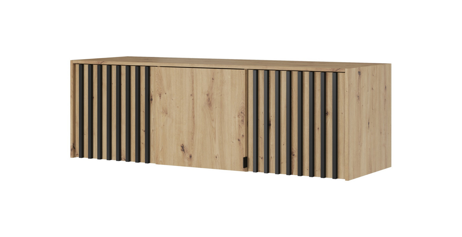 Nástavec na skříň Nelly 155 cm dub artisan/černý