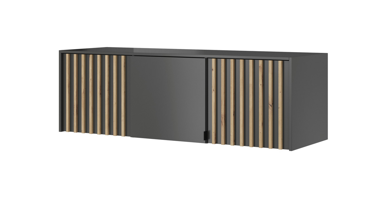 Nástavec na skříň Nelly 155 cm grafit/dub artisan