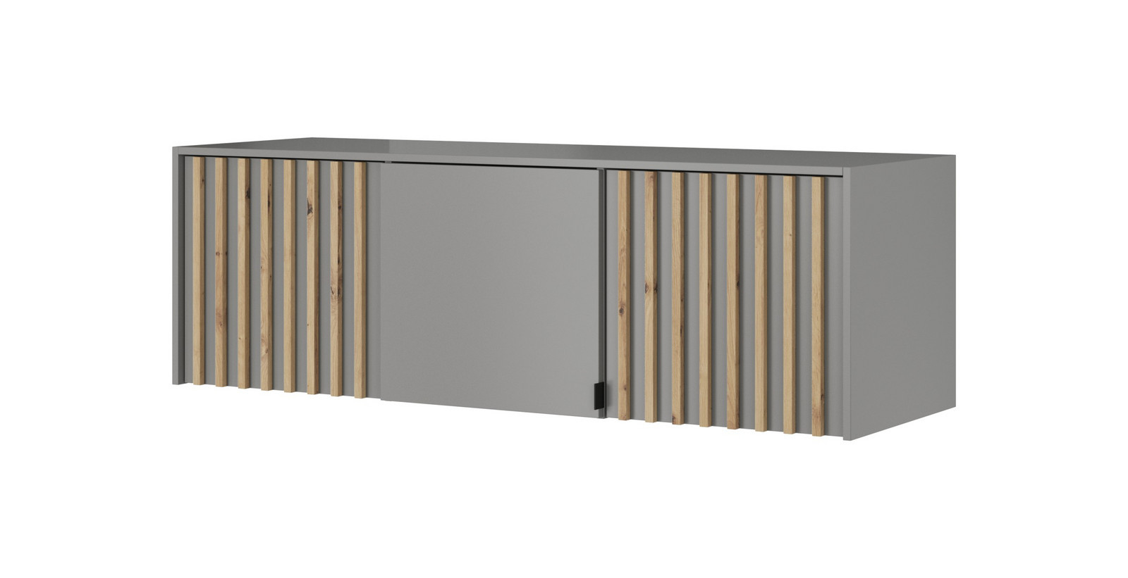 Nástavec na skříň Nelly 155 cm šedý/dub artisan