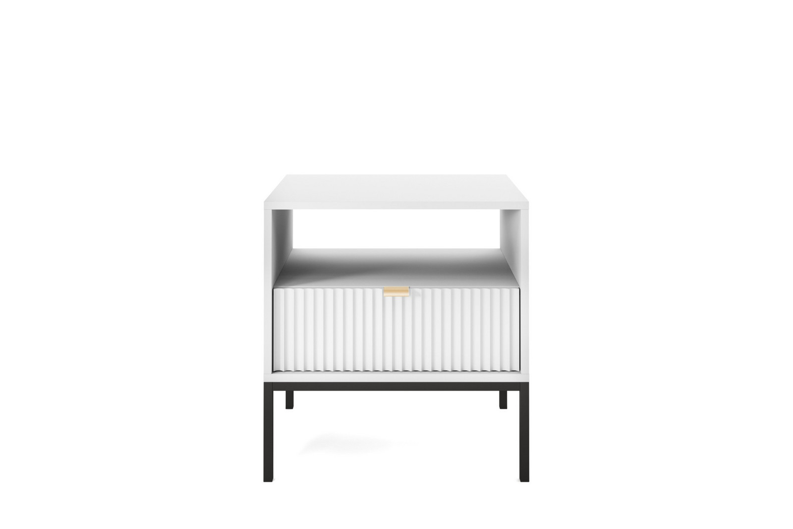 Noční stolek Nova 54 cm bílý/černý