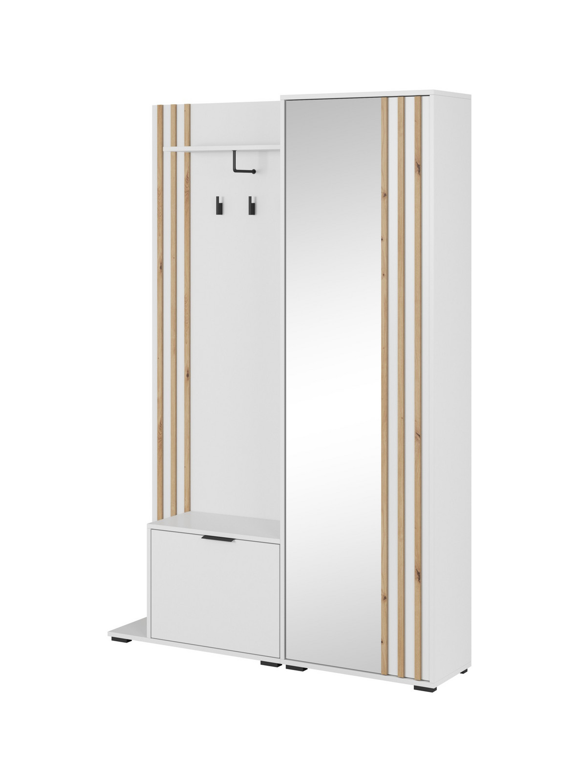 Předsíňová stěna Nelly 131 cm dub artisan/bílá