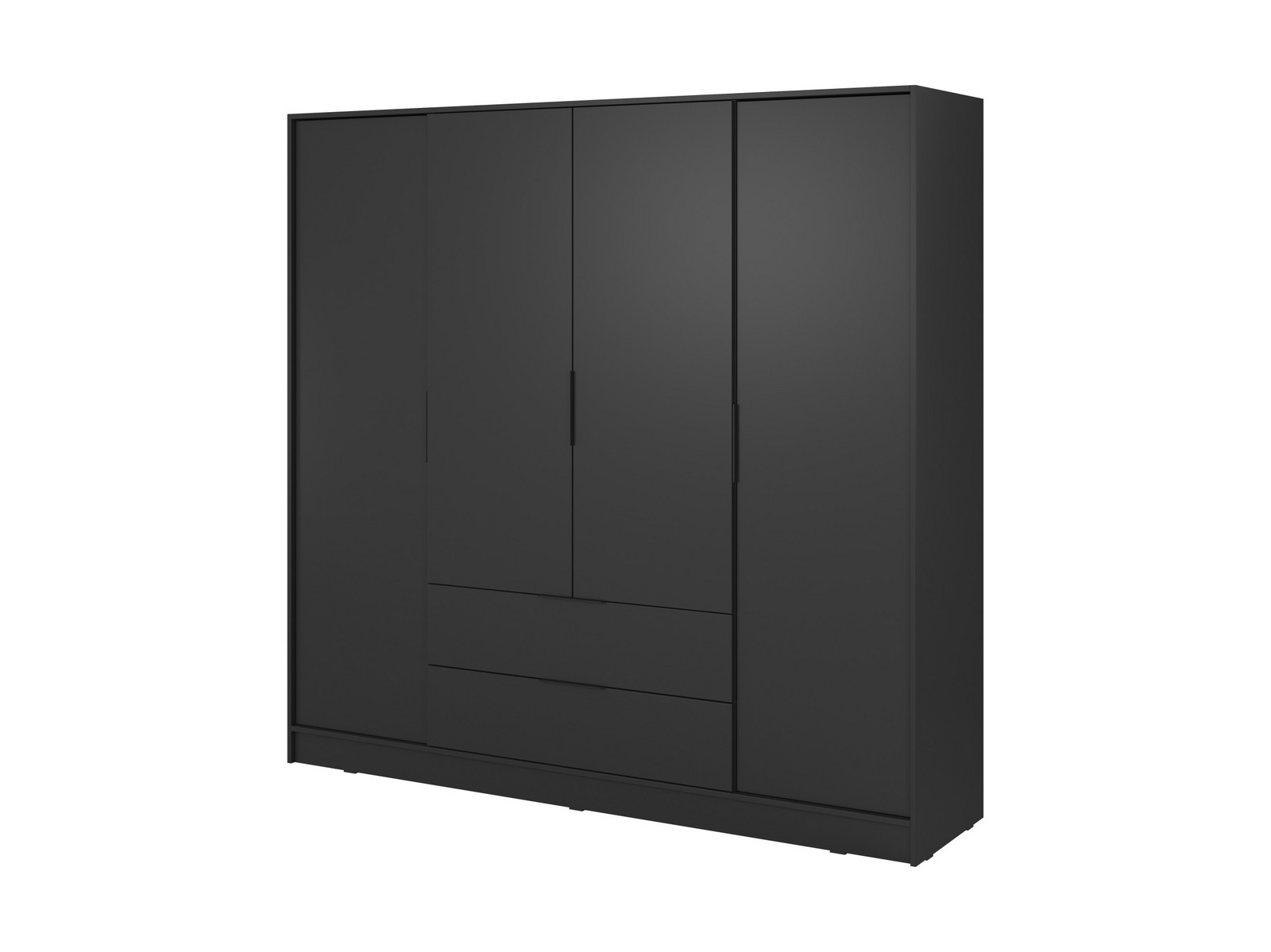 Šatní skříň Kelly 4D 206 cm černá