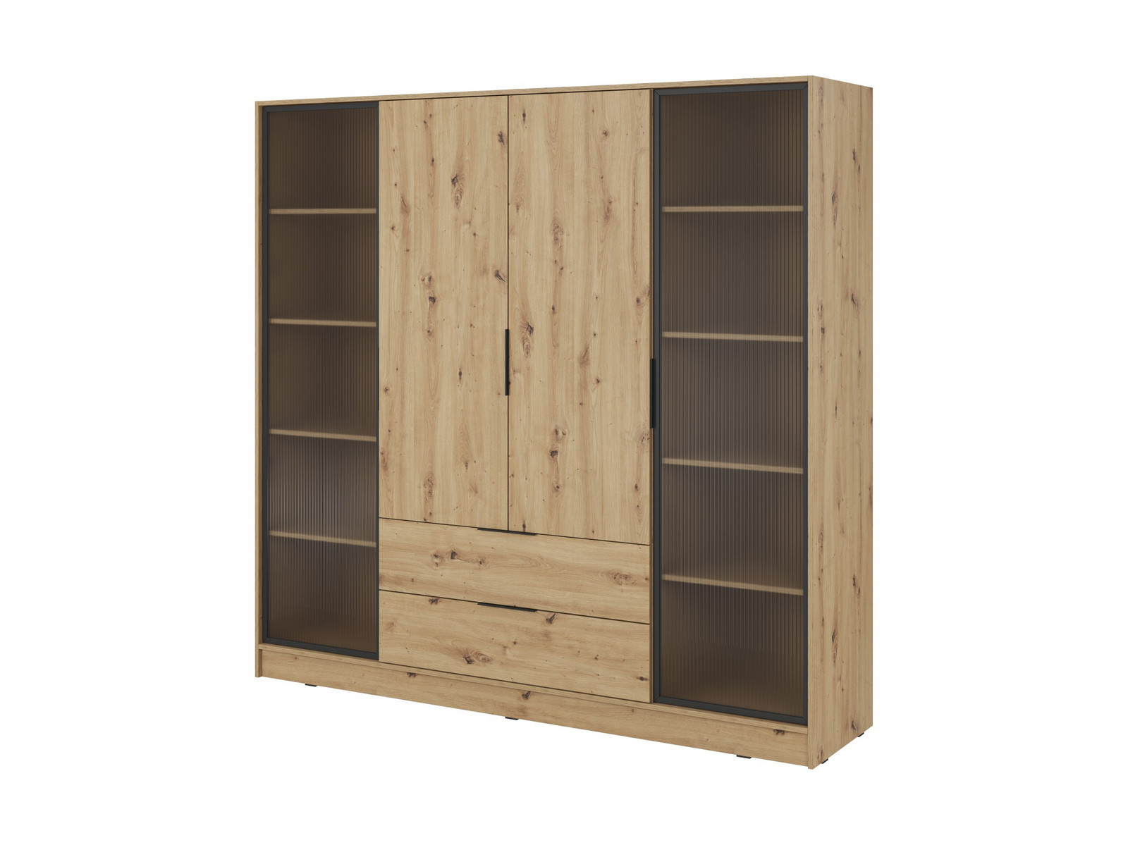 Šatní skříň Kelly 4D RD s tyčí 206 cm dub artisan
