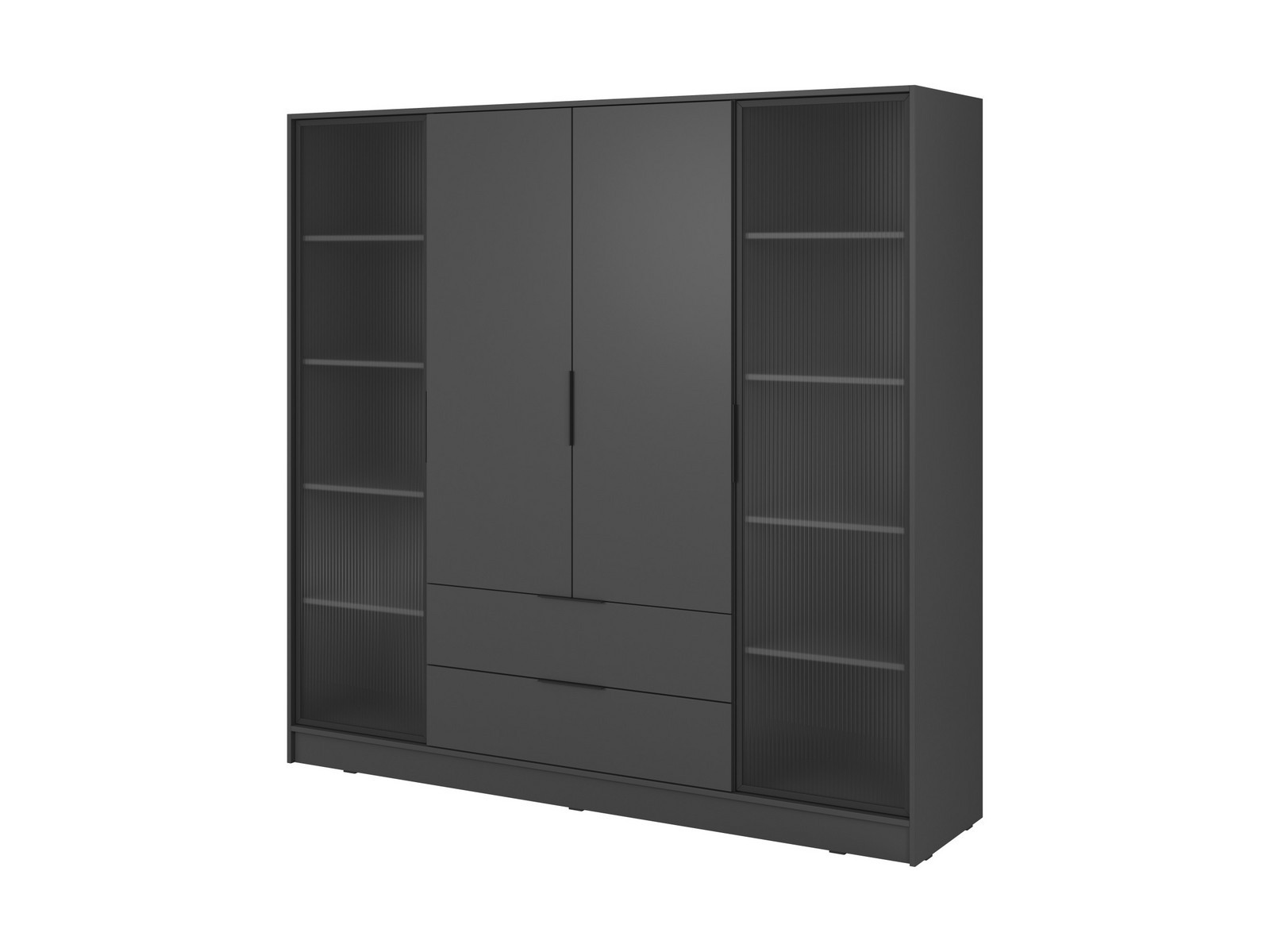 Šatní skříň Kelly 4D RD s tyčí 206 cm grafit