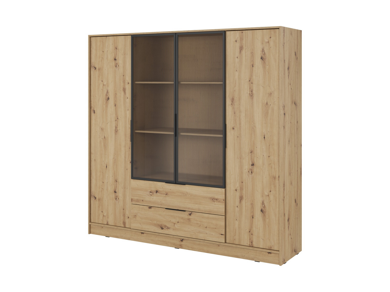 Šatní skříň Kelly 4D RM s policemi 206 cm dub artisan