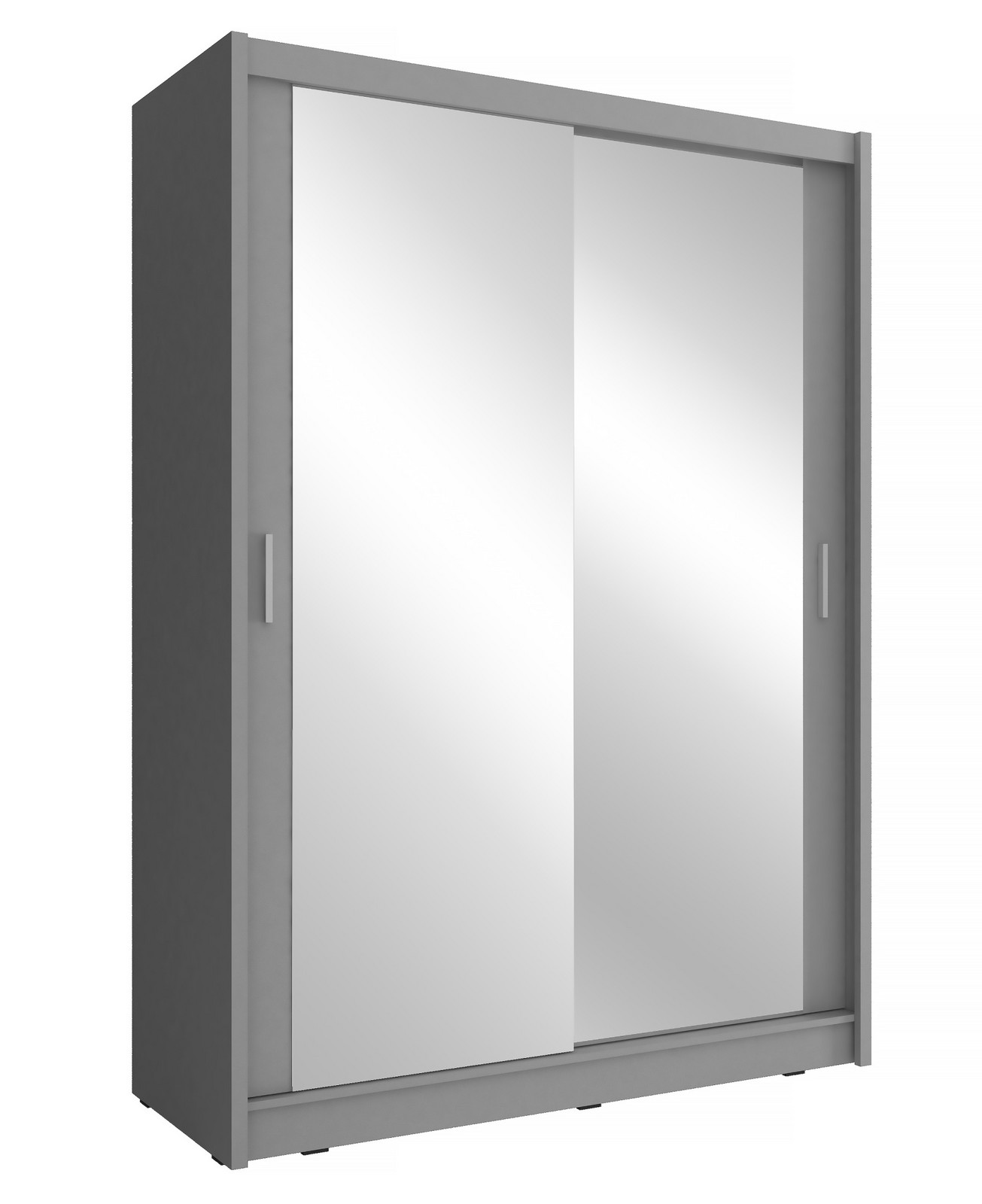 Šatní skříň Maja 150 cm se dvěma zrcadly grafit